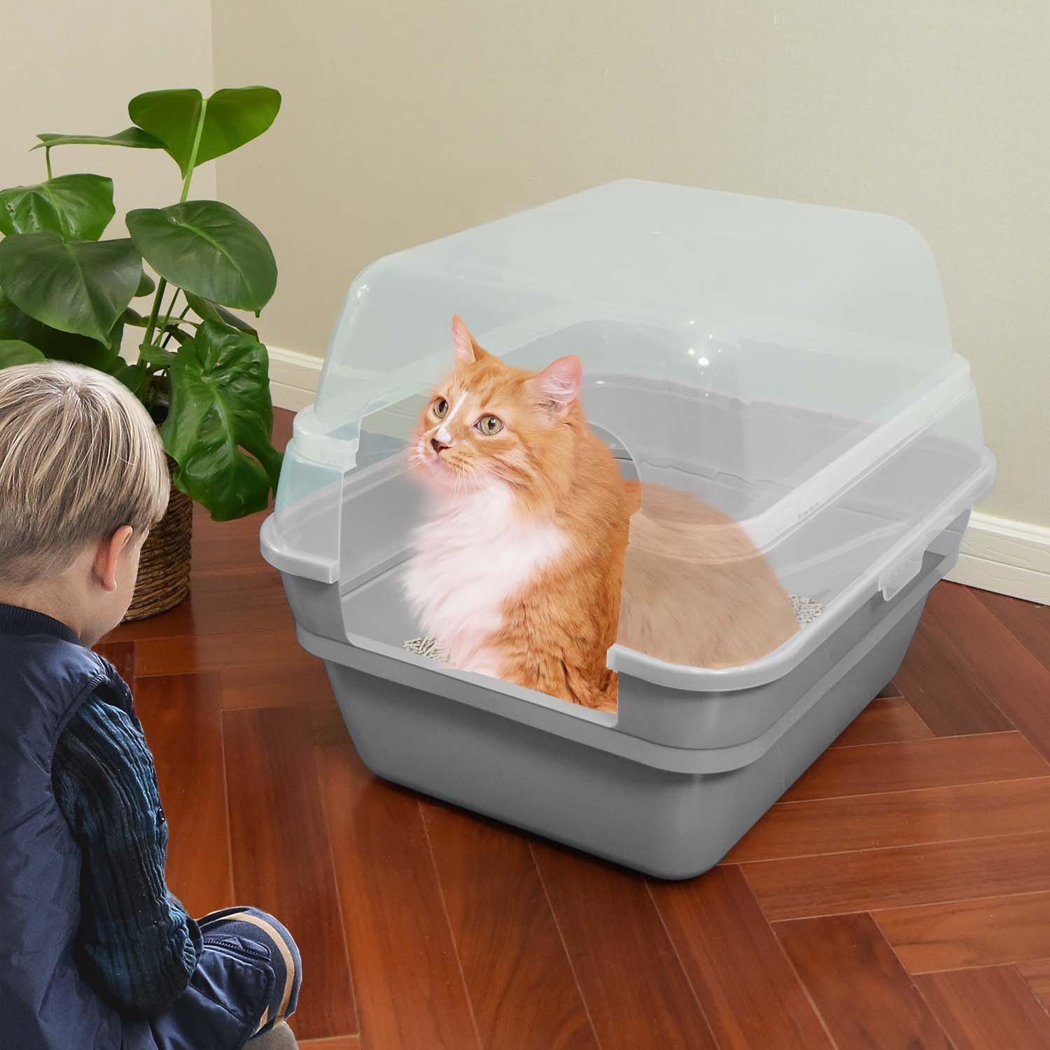 Space Capsule Cat Litter Box
