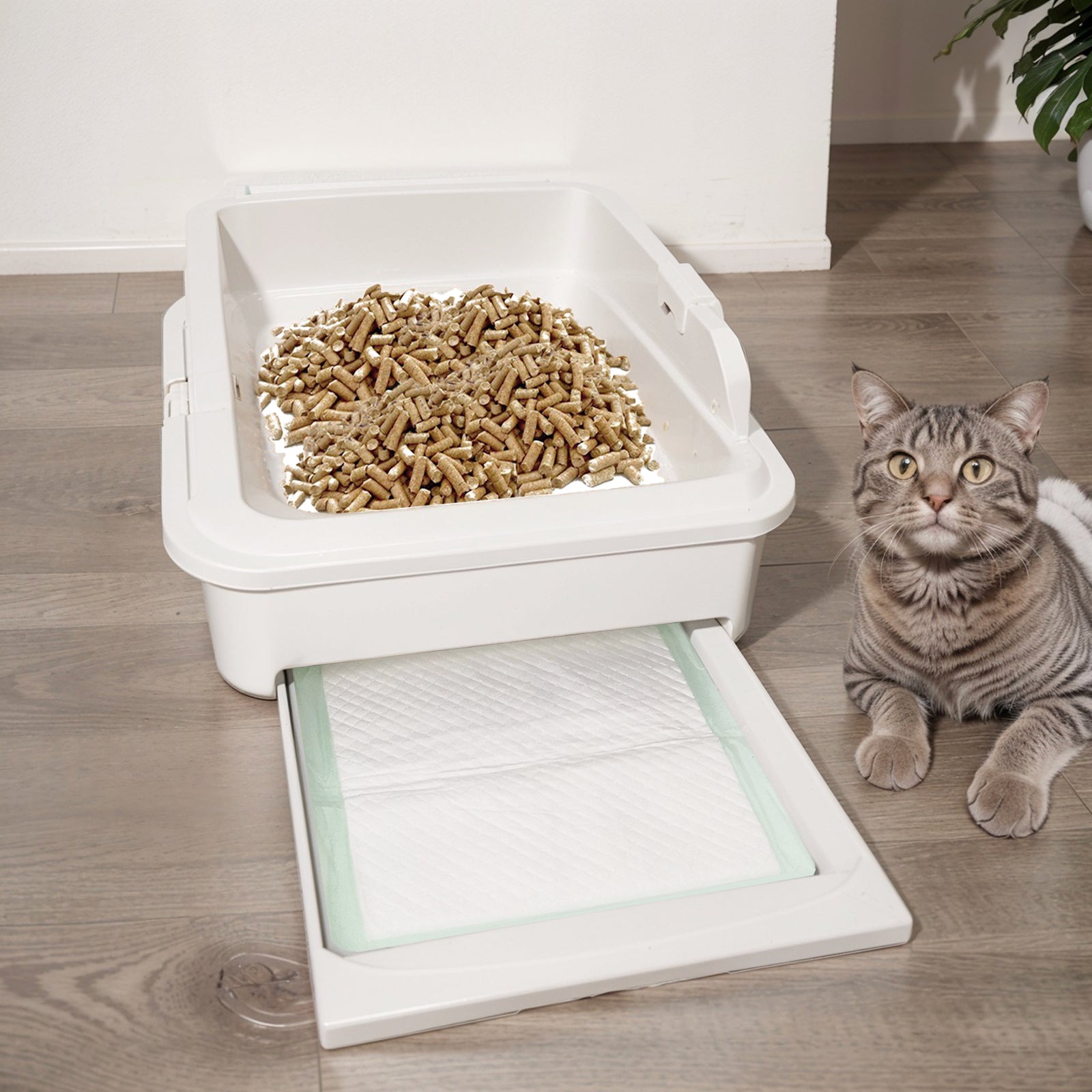 Cat Litter Box Pads 16.9” x 11.4” 40 Pieces, Quick Drying and Ultra Absorbent