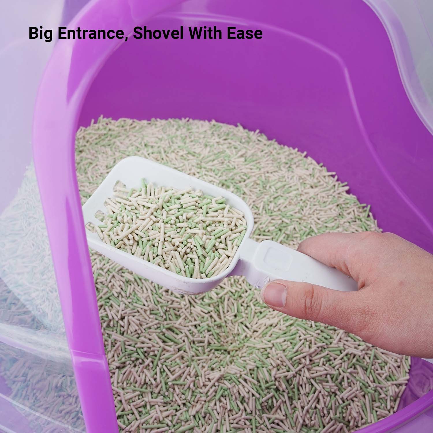 Jumbo Hooded Cat Litter Box - Extra Large for Big Cats and Multi-cat Families