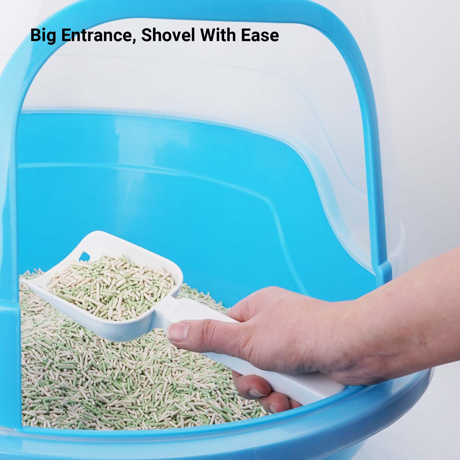 Jumbo Hooded Cat Litter Box - Extra Large for Big Cats and Multi-cat Families