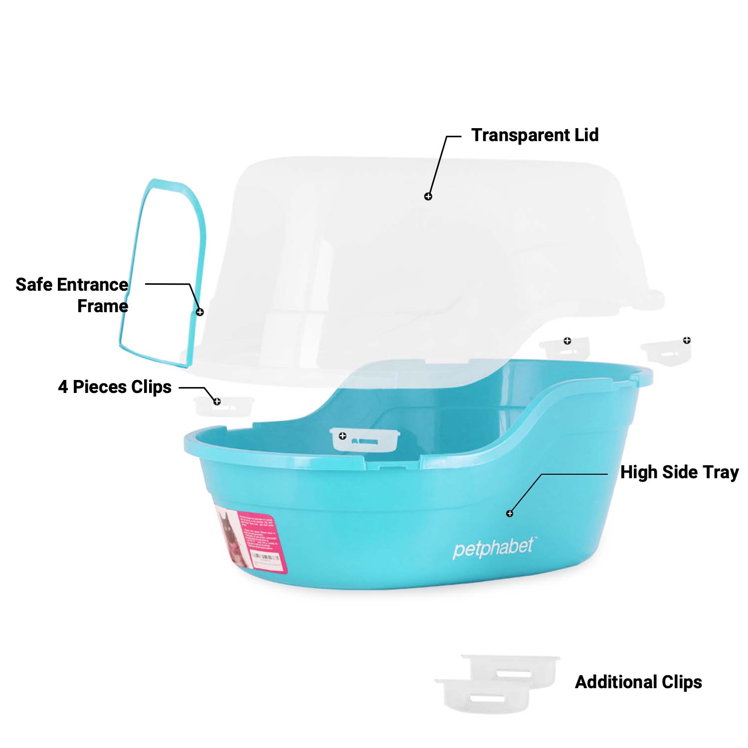 Jumbo Hooded Cat Litter Box - Extra Large for Big Cats and Multi-cat Families