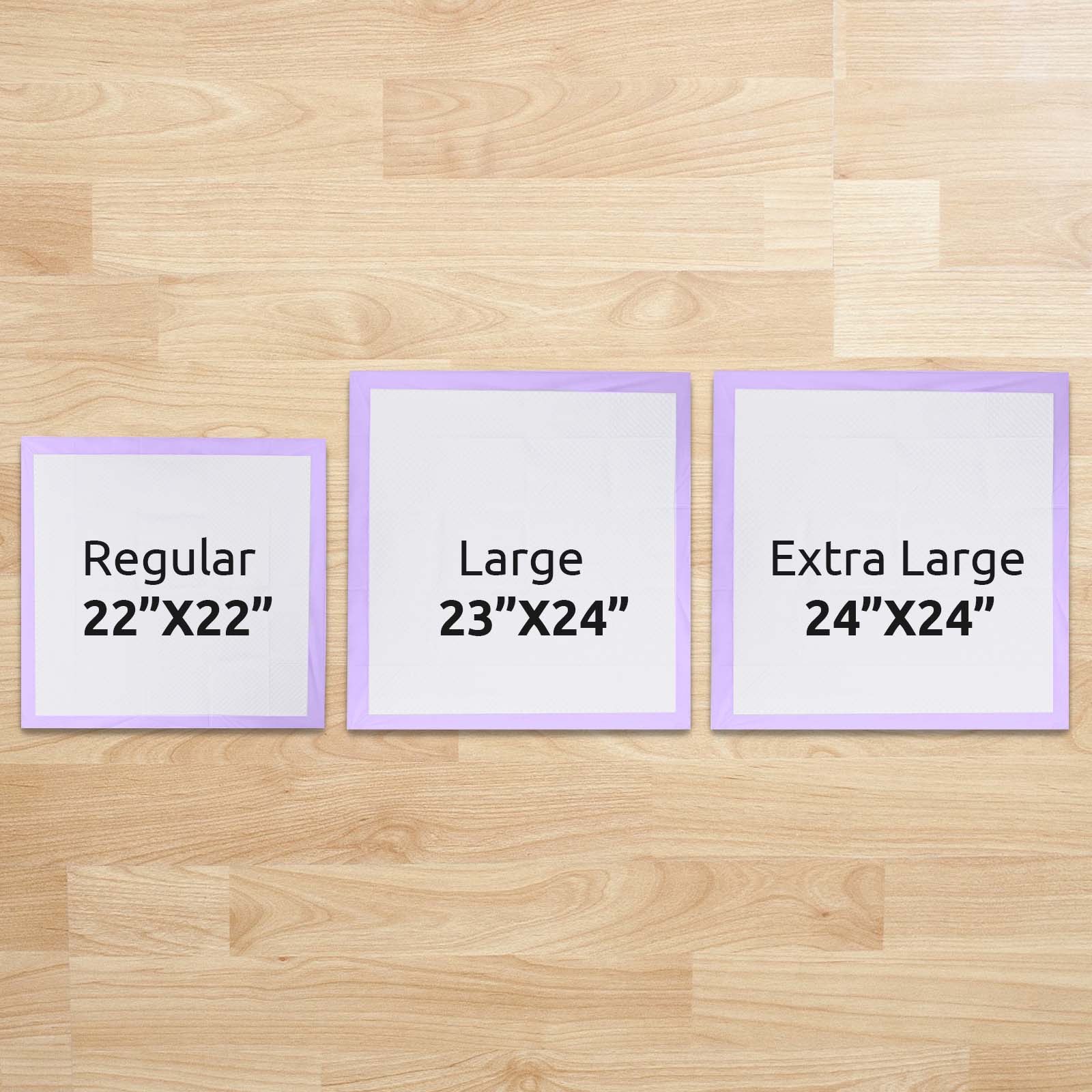 Dog Training Pads 24" x 24" 50 Pieces, Lavender Scent - Quick Drying and Ultra Absorbent