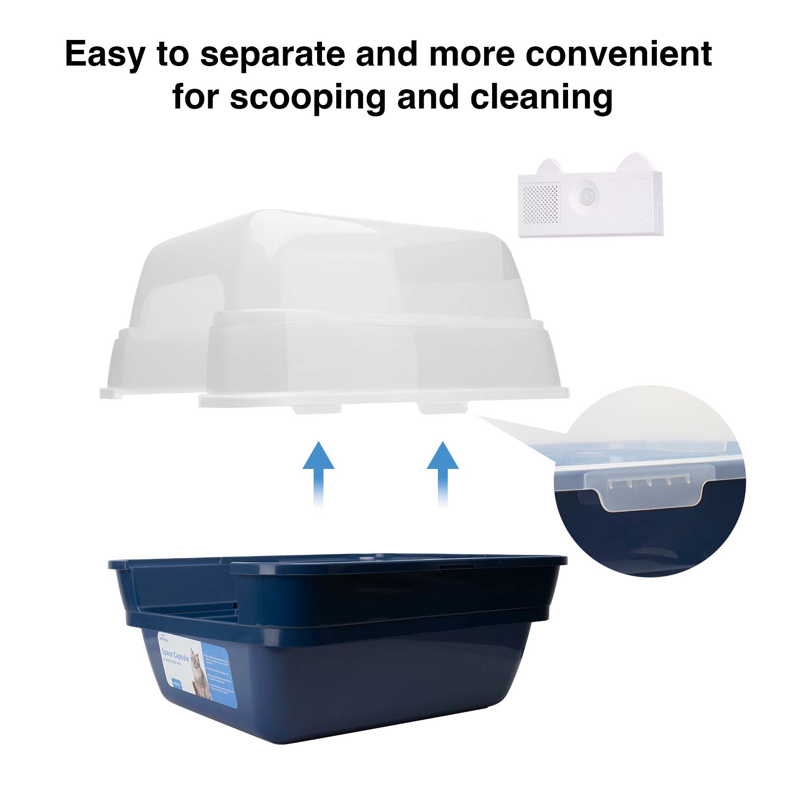 Deodorizing Cat Litter Box - Breathe in the purity of fresh air 24/7