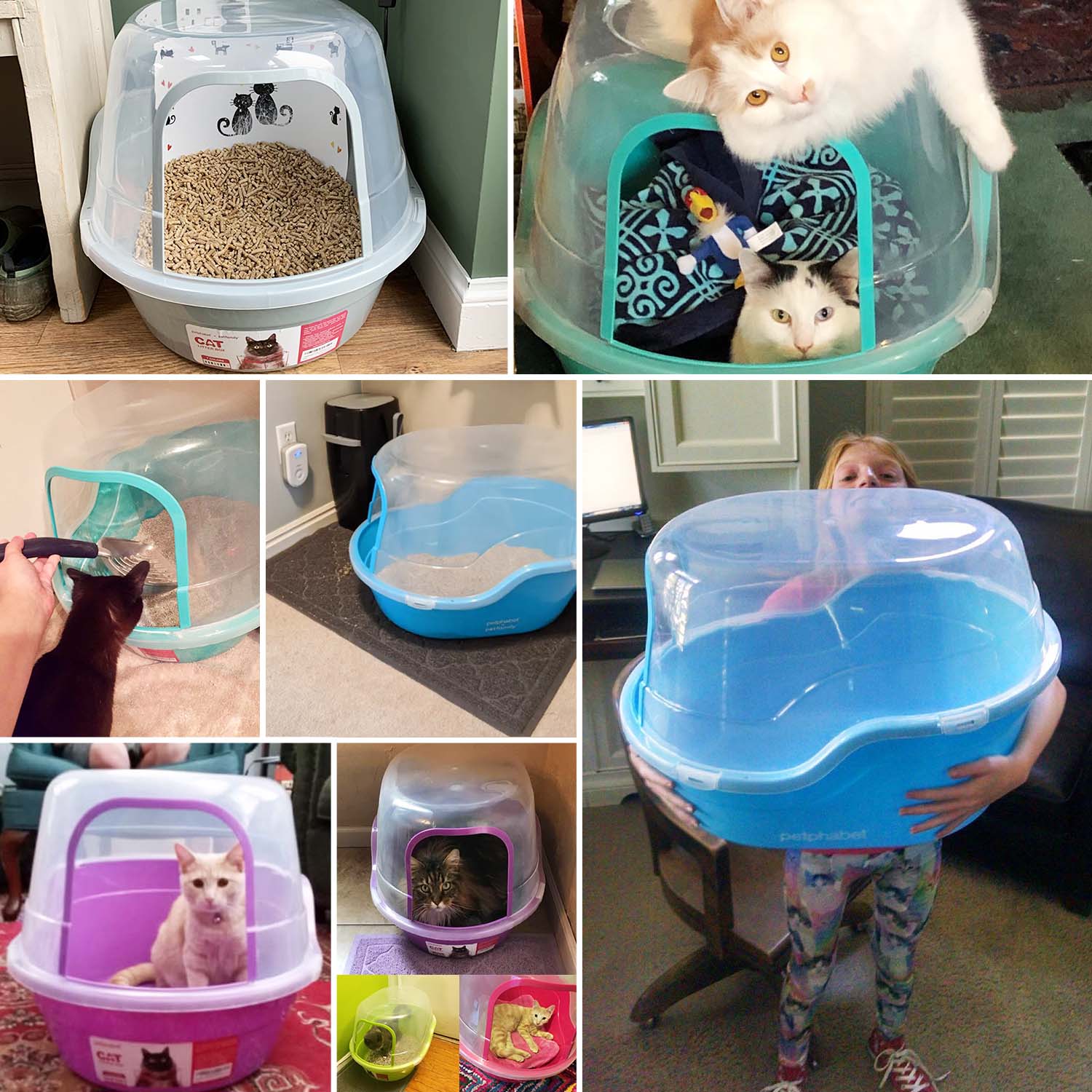 Jumbo Hooded Cat Litter Box - Extra Large for Big Cats and Multi-cat Families