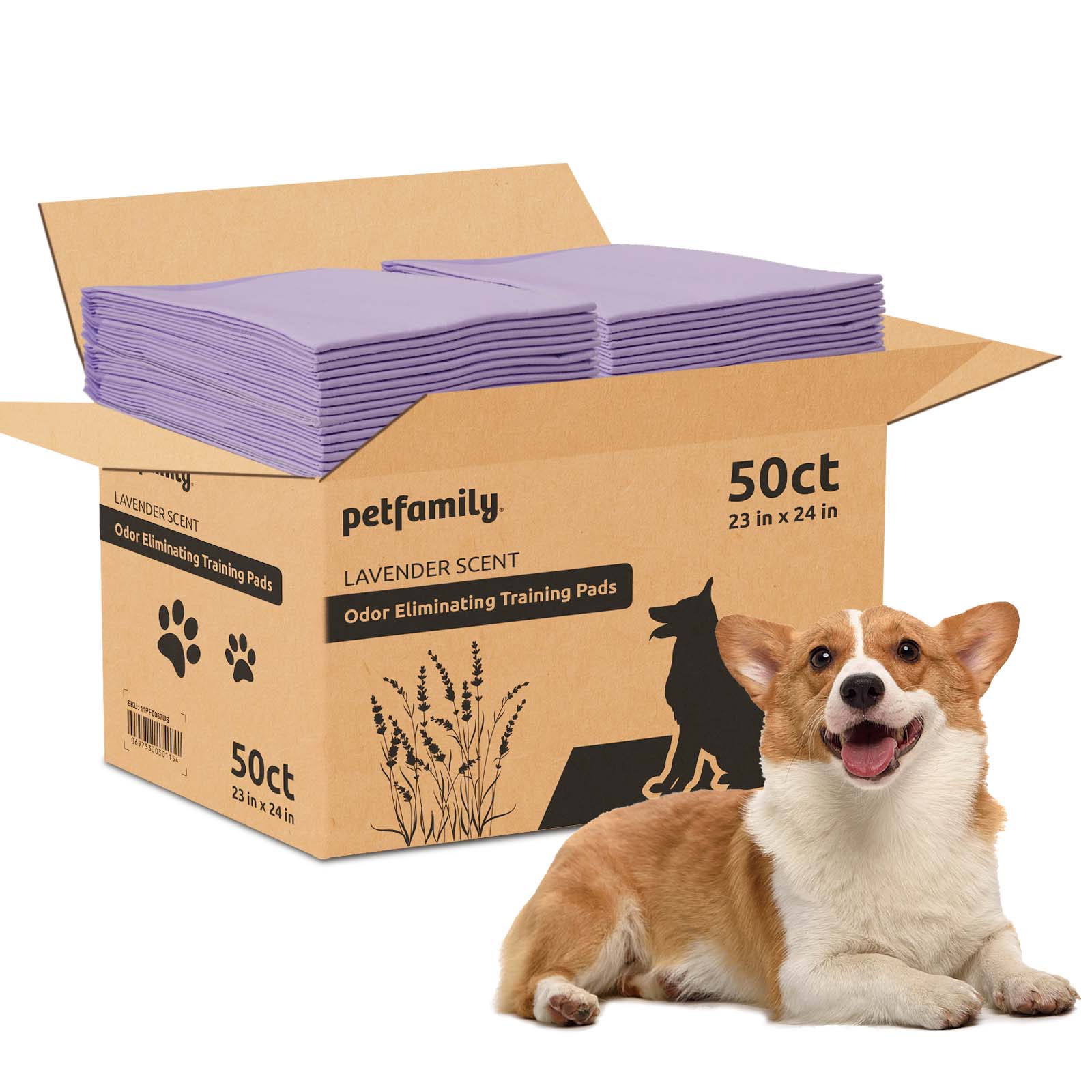 Dog Training Pads 23" x 24", Lavender Scent -  Super Absorbent