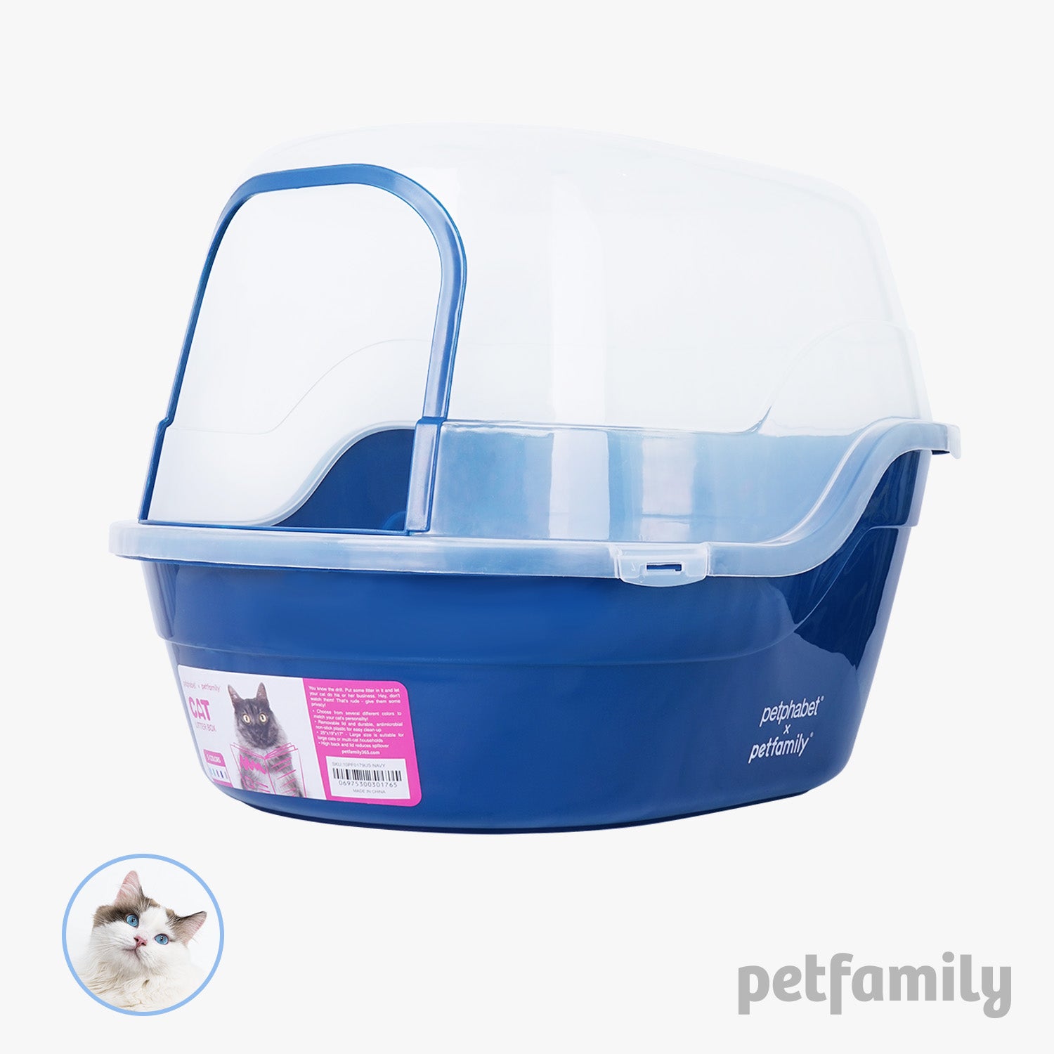 Jumbo Hooded Cat Litter Box - Extra Large for Big Cats and Multi-cat Families