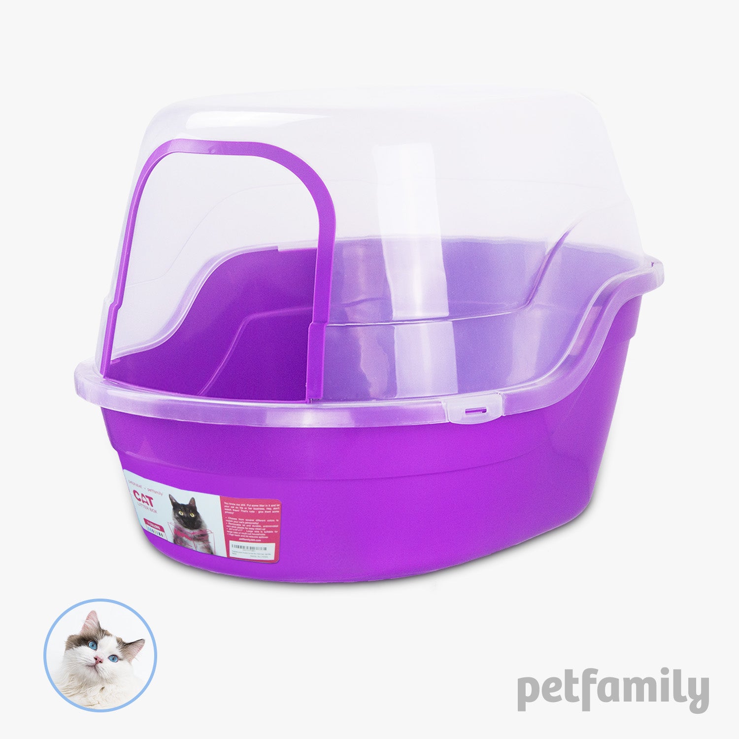 Jumbo Hooded Cat Litter Box - Extra Large for Big Cats and Multi-cat Families