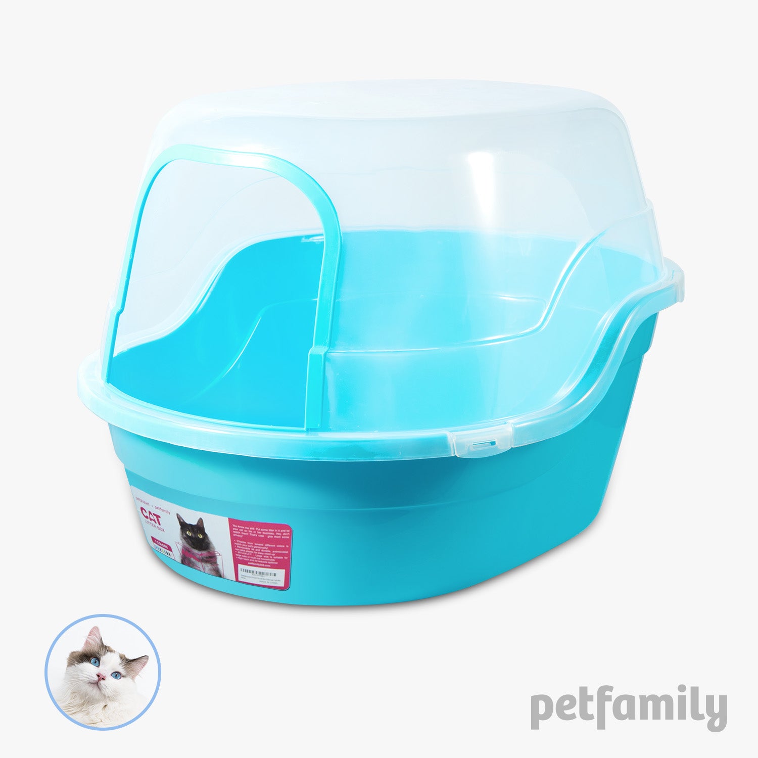 Jumbo Hooded Cat Litter Box - Extra Large for Big Cats and Multi-cat Families