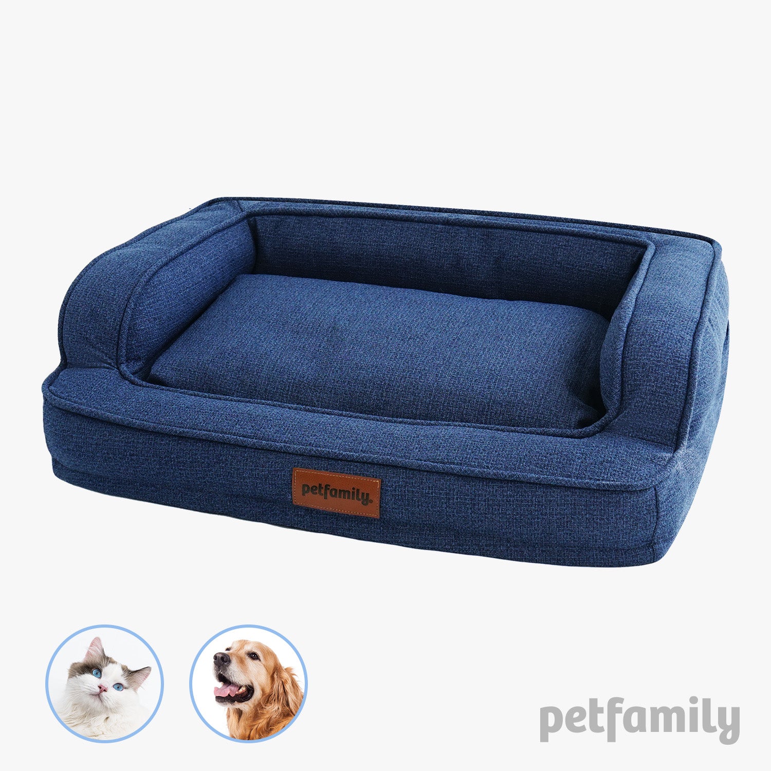 Luxury Dog Bed Cat Bed Pet Bed, Navy