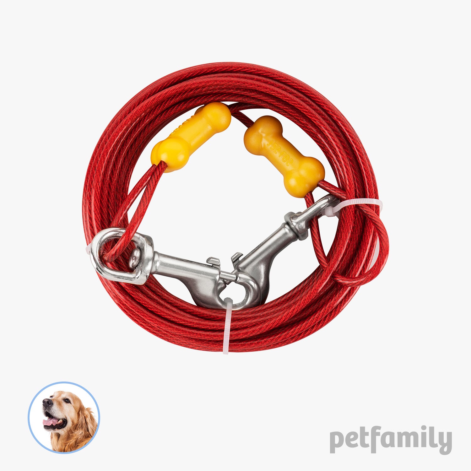 Reflective Vinyl-Covered Tie-Out Cable - Heavy Duty