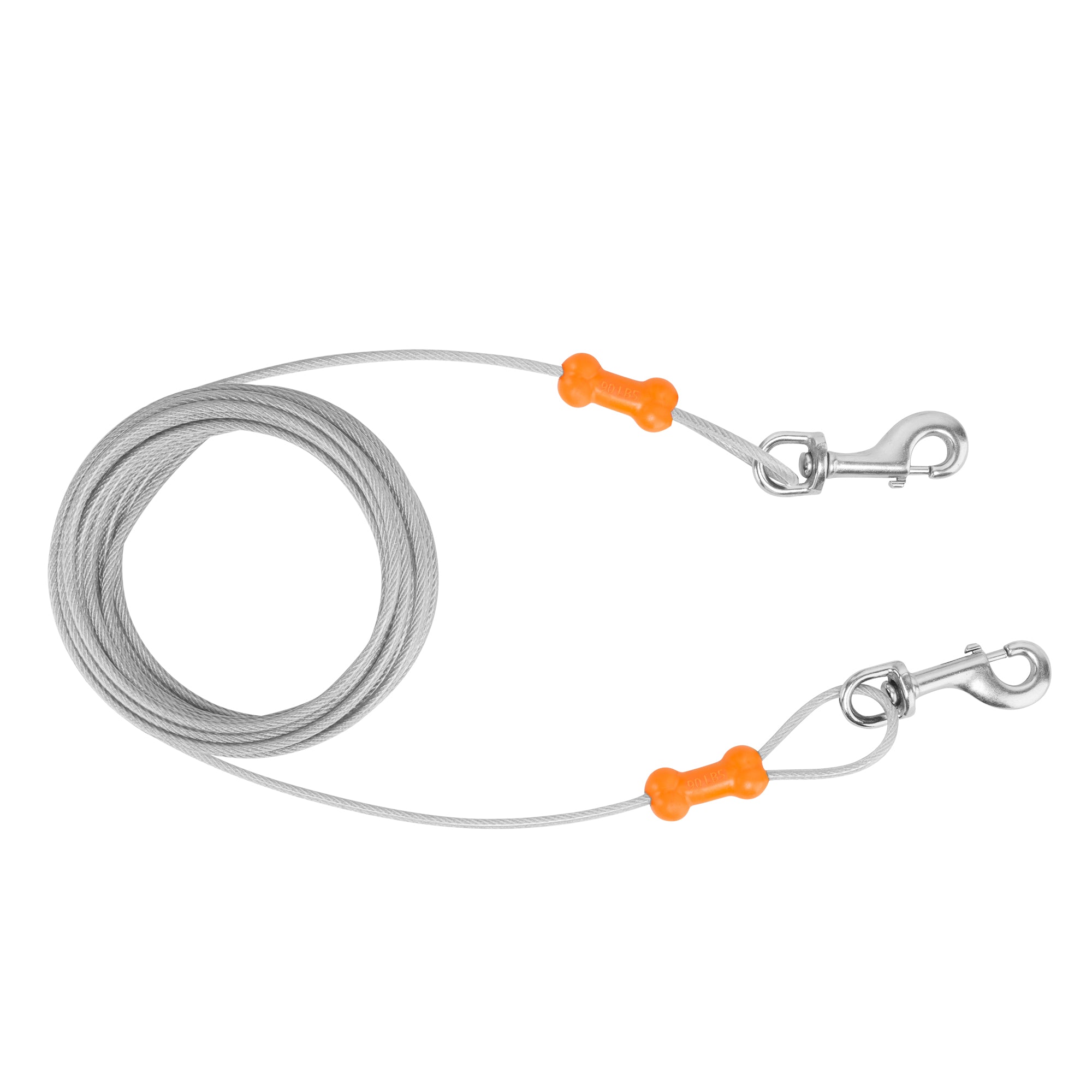 Reflective Vinyl-Covered Tie-Out Cable - Heavy Duty