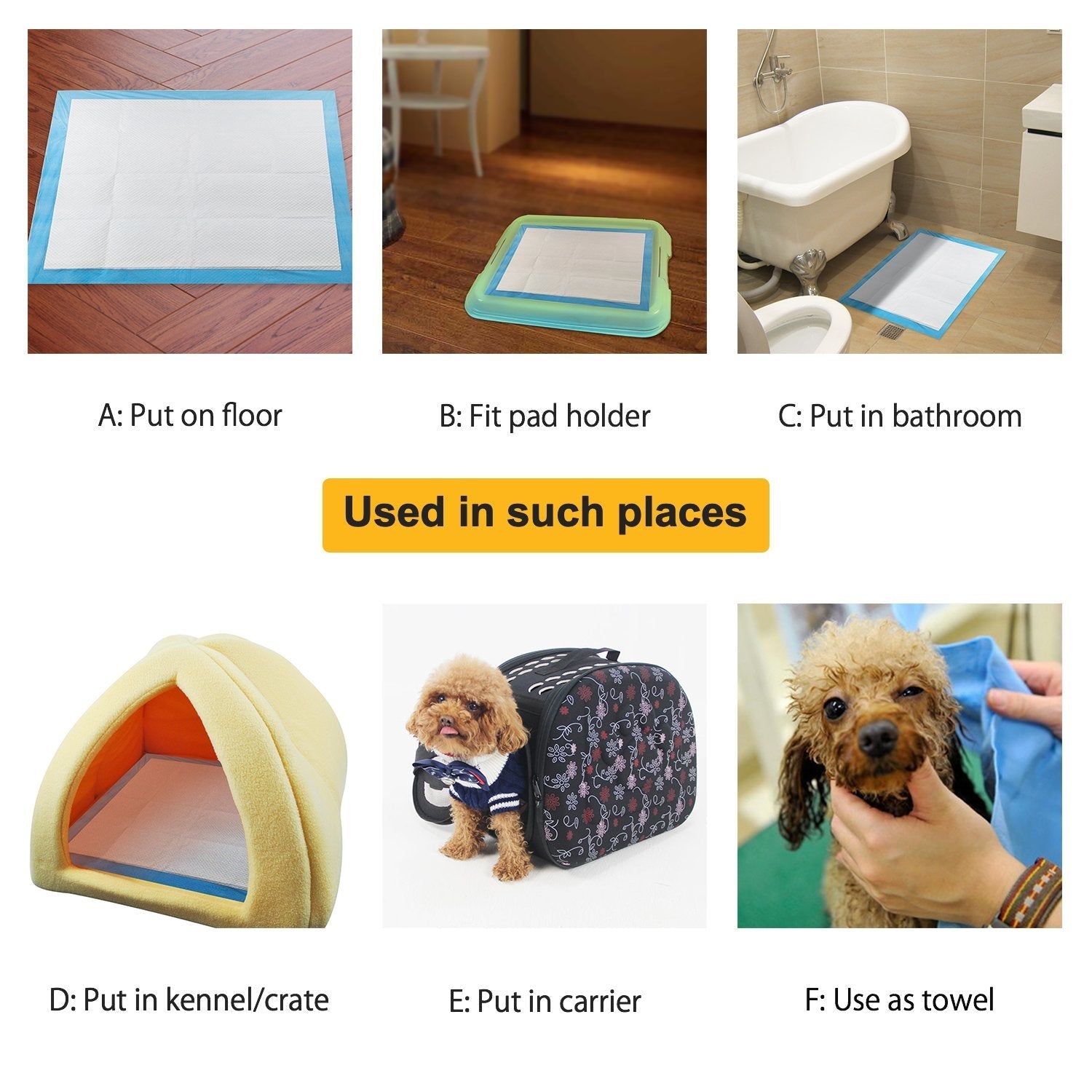 Dog Training Pads 24" x 24" 100 Pieces - Quick Drying and Ultra Absorbent