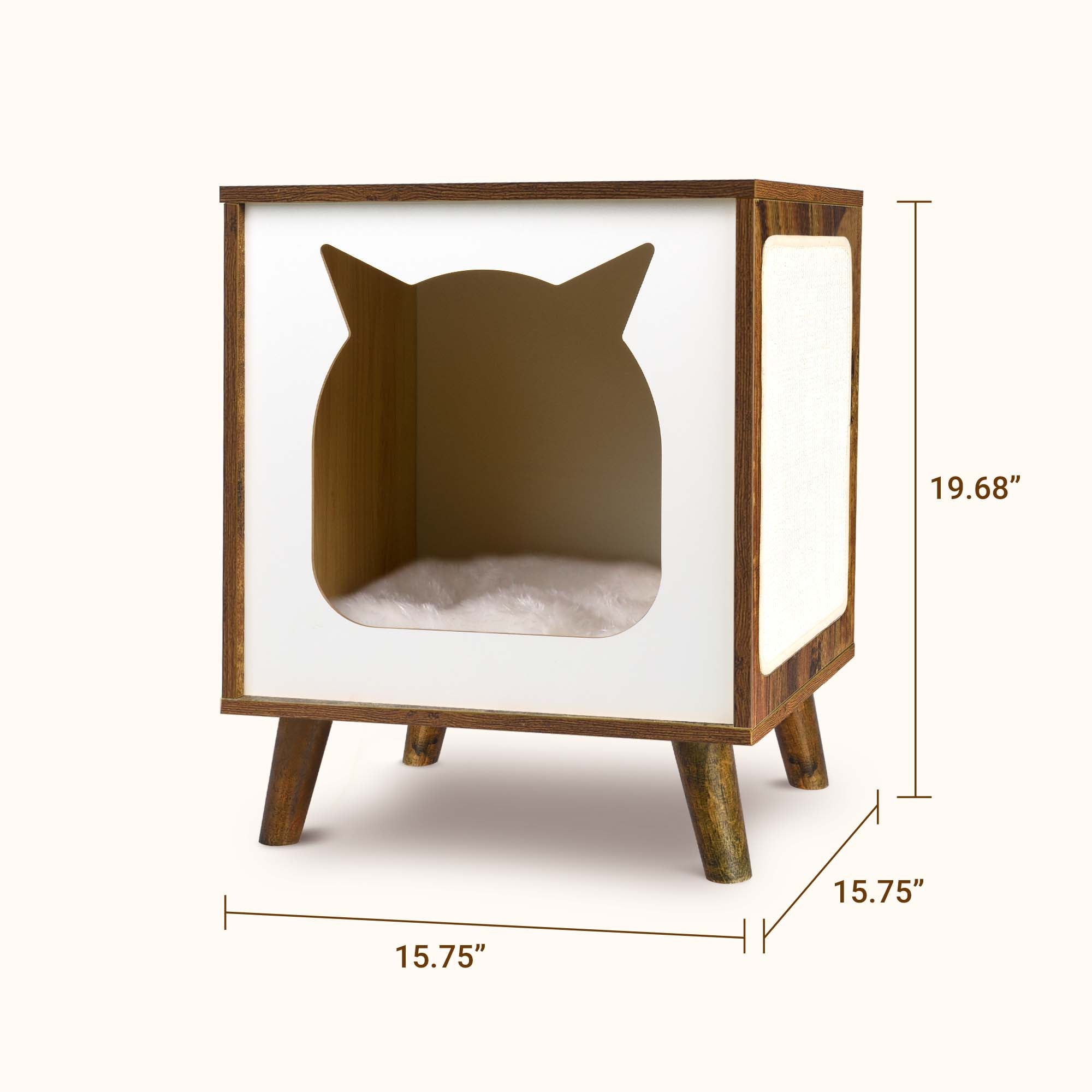 Modern Cat House with Nightstand Function