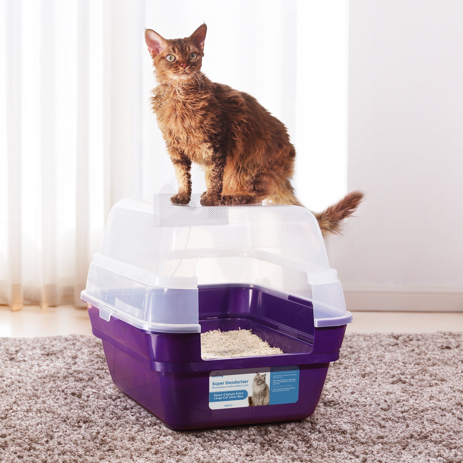 Deodorizing Cat Litter Box -  Breathe in the purity of fresh air 24/7