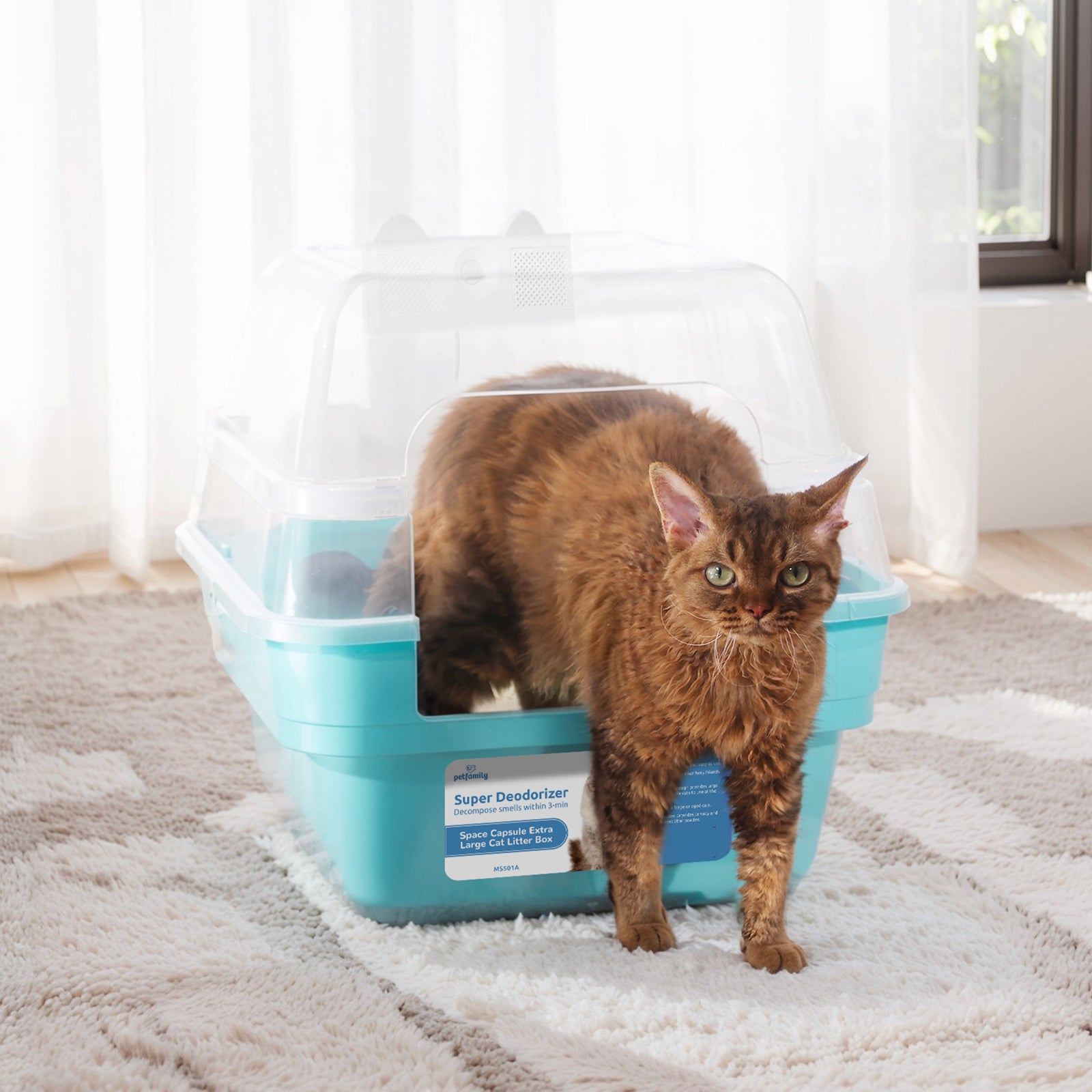 Deodorizing Cat Litter Box -  Breathe in the purity of fresh air 24/7
