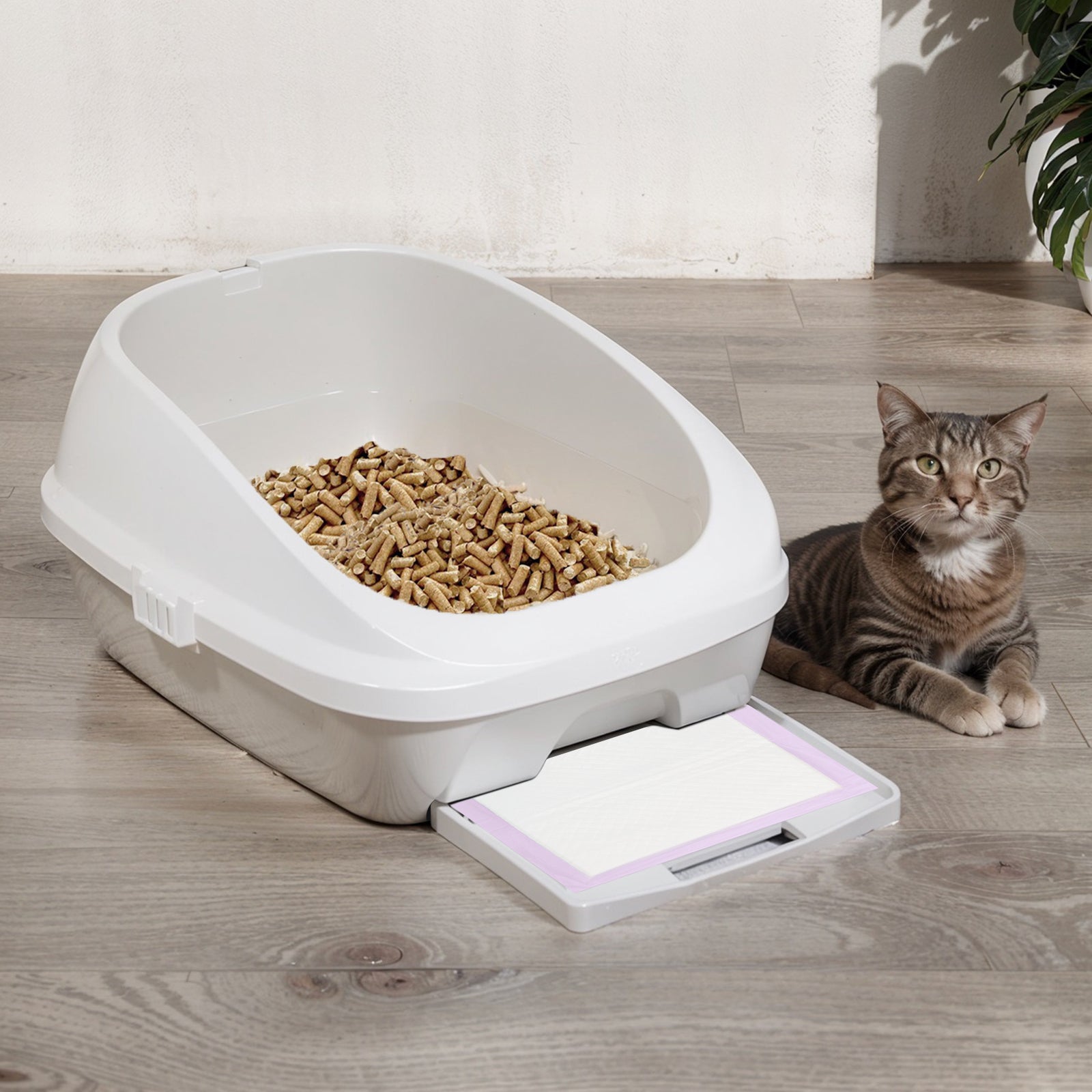 Cat Litter Box Pads 16.9” x 11.4” 40 Pieces, Quick Drying and Ultra Absorbent