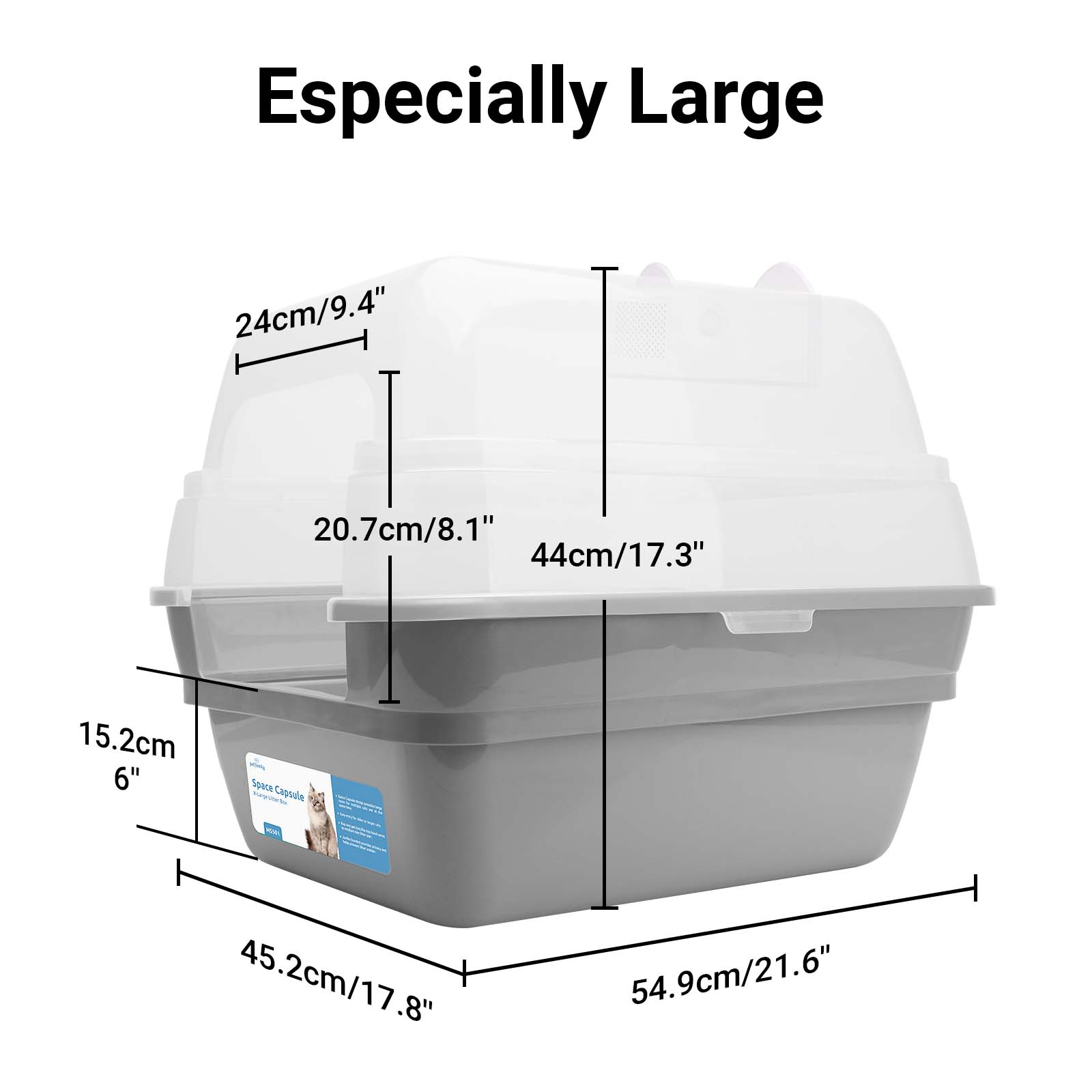 Deodorizing Cat Litter Box - Get Fresh Air in 10 Mins for 24/7