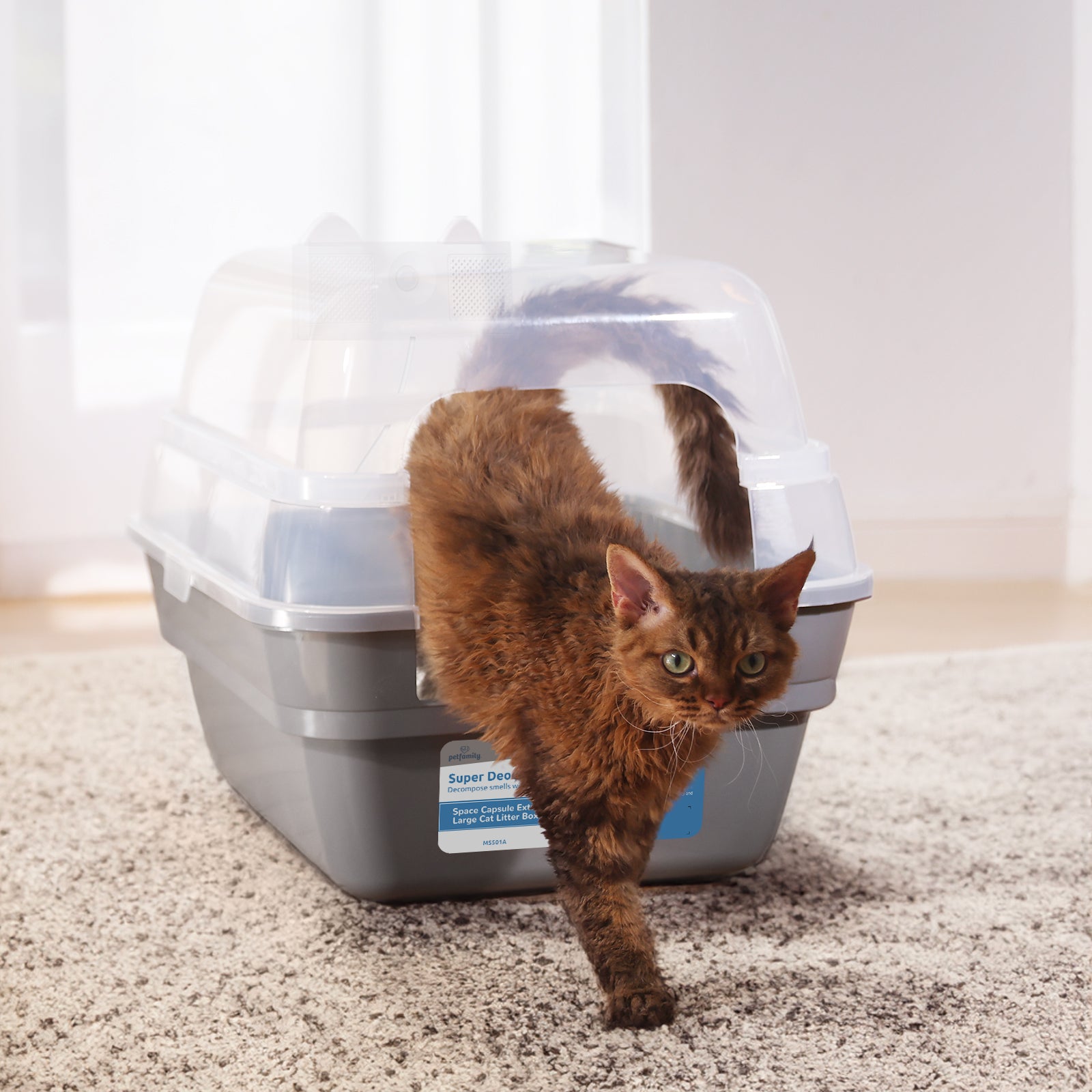 Deodorizing Cat Litter Box -  Breathe in the purity of fresh air 24/7