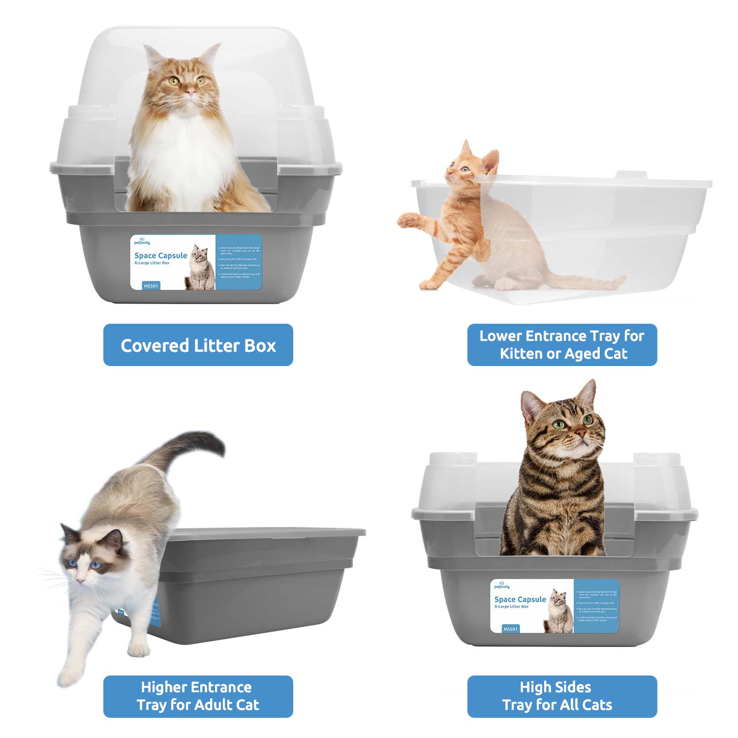  Petfamily Cat Litter Box Enclosure，Cat Litter Box