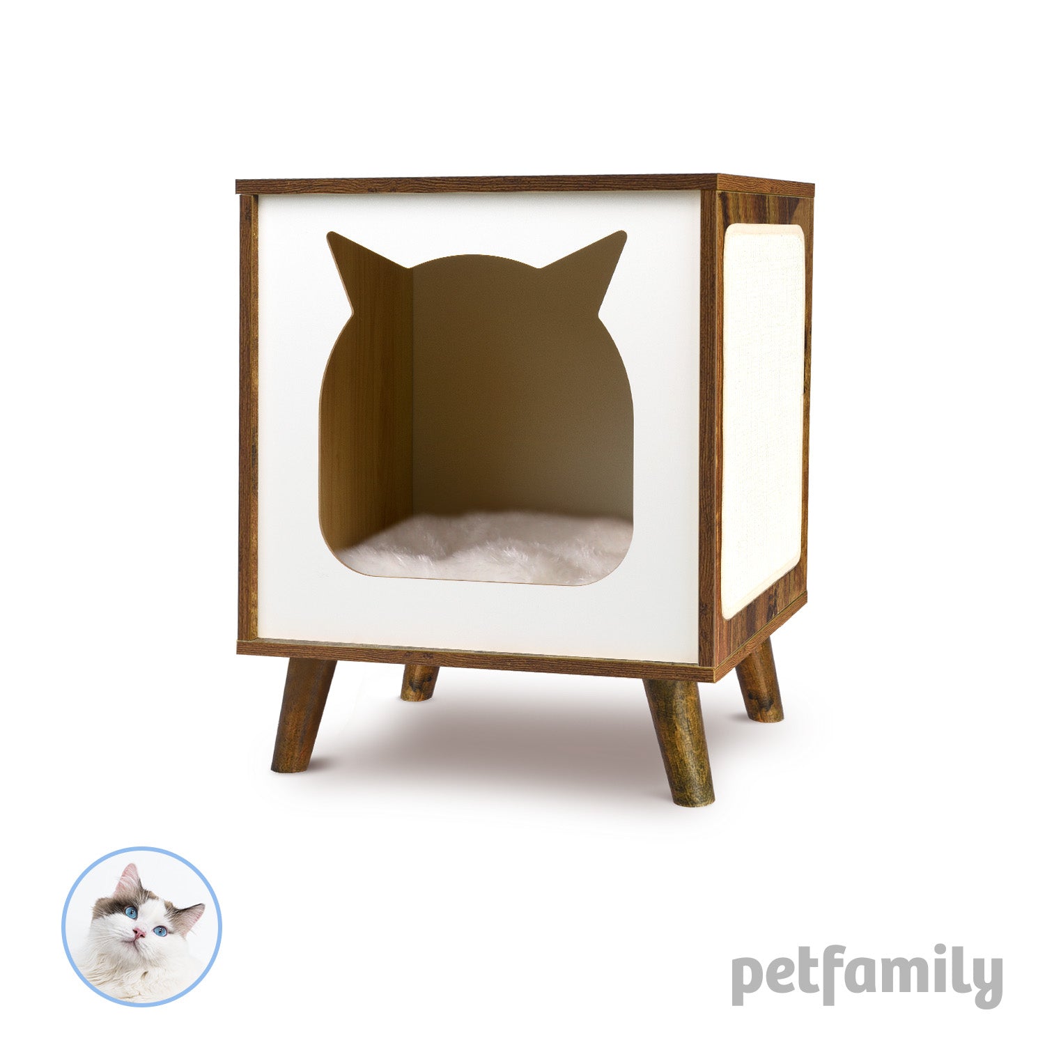 Modern Cat House with Nightstand Function