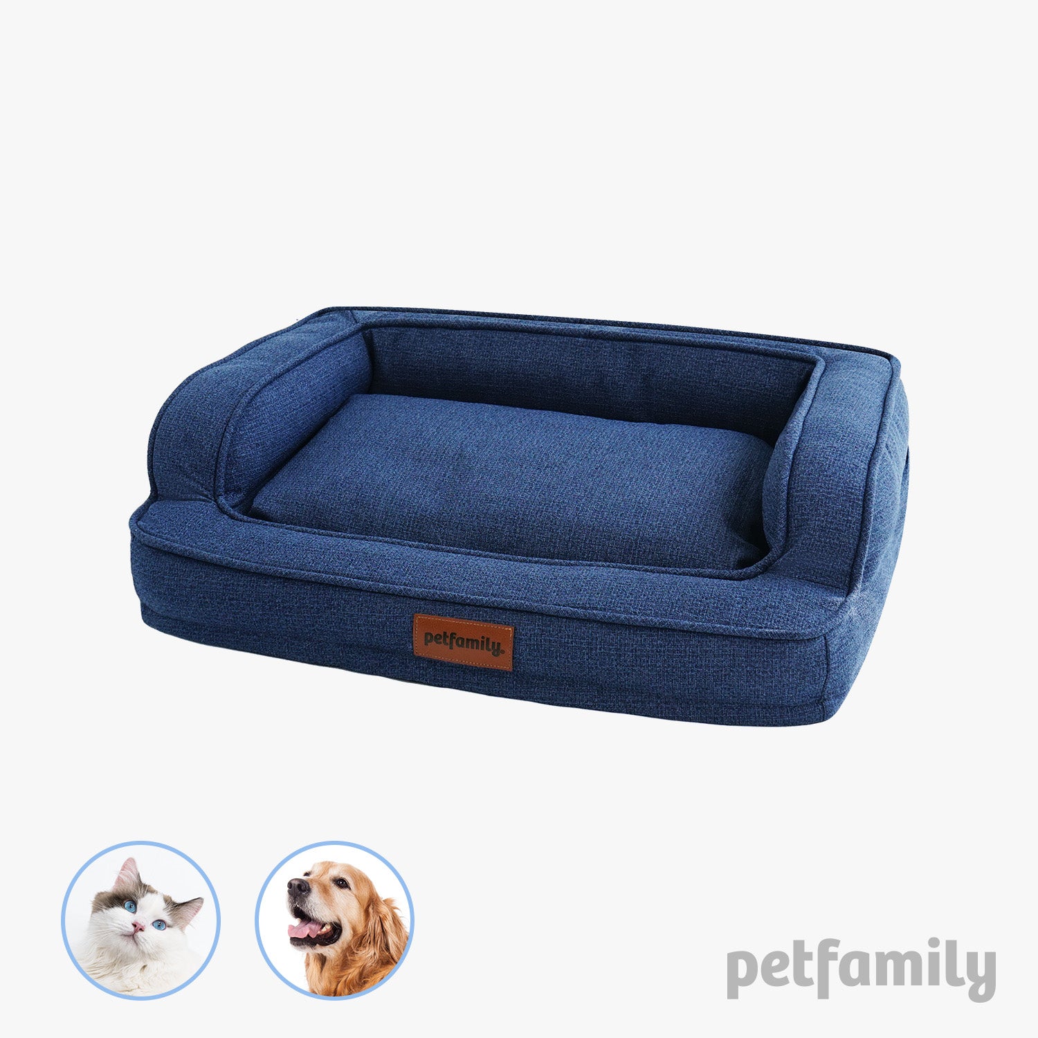 高級犬用ベッド 猫用ベッド ペット用ベッド ネイビー