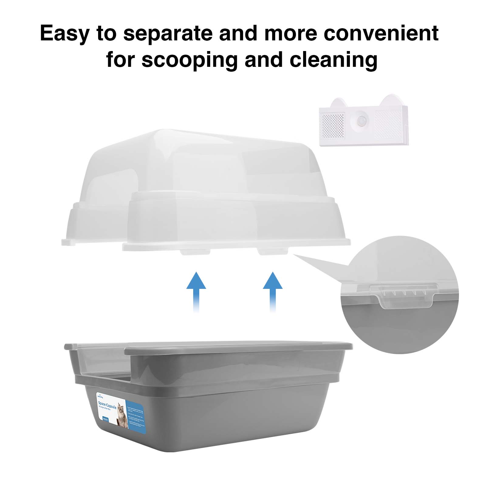 Deodorizing Cat Litter Box -  Breathe in the purity of fresh air 24/7