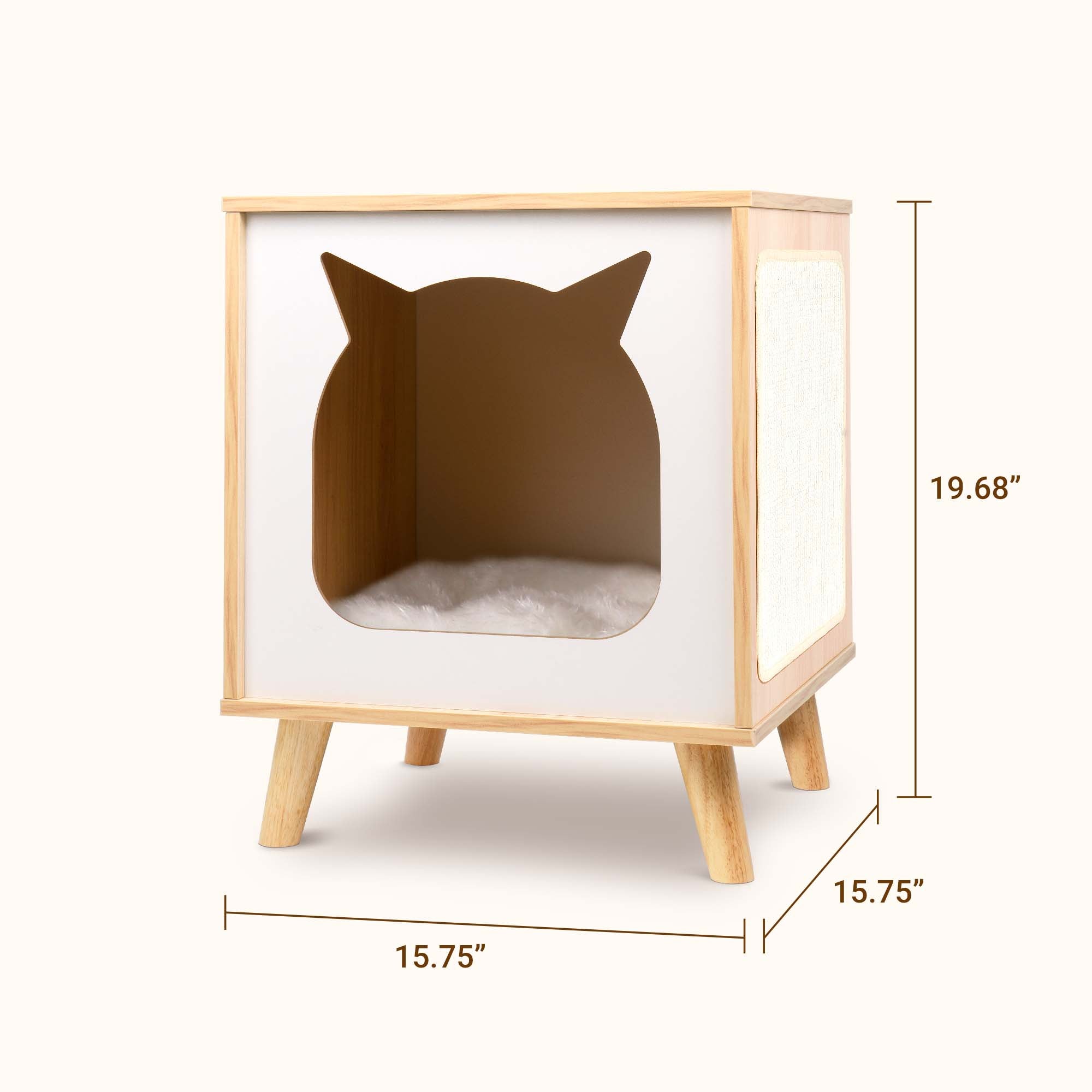 Modern Cat House with Nightstand Function